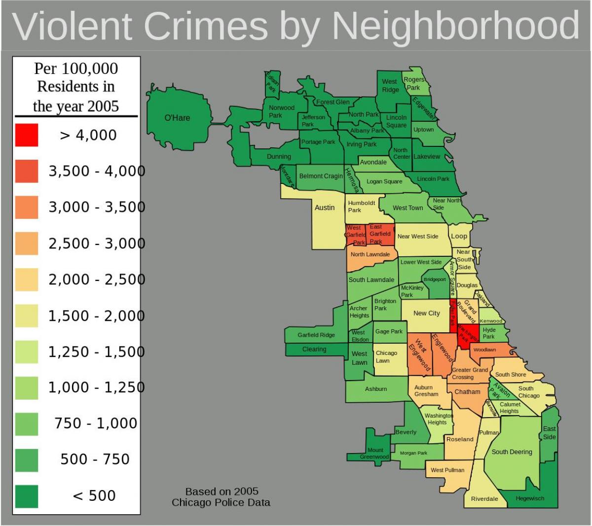 bad areas of Chicago map