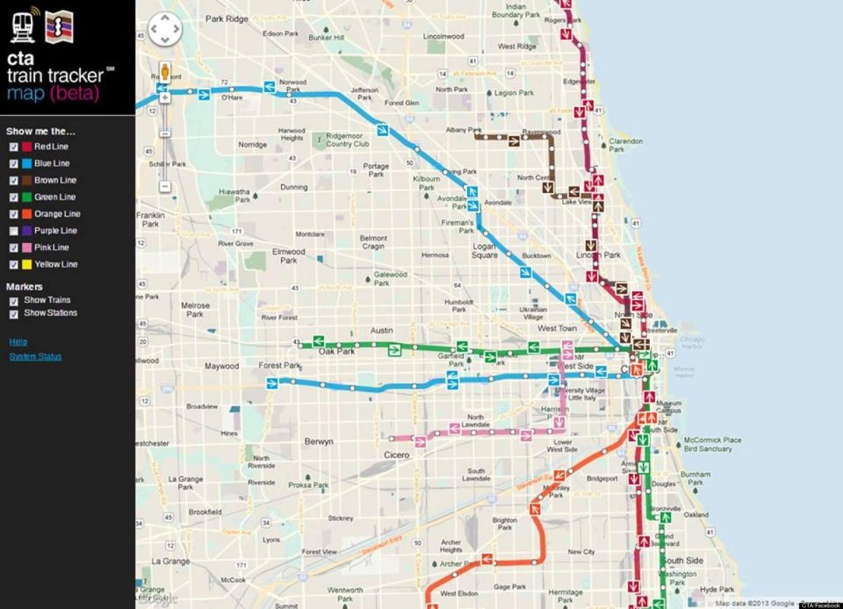 Chicago cta train map