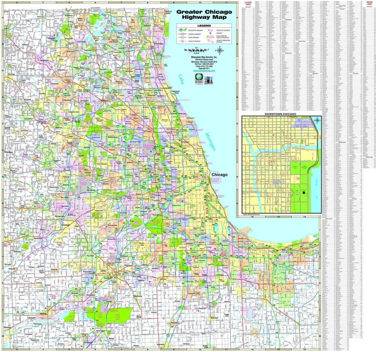 map of Chicago highways