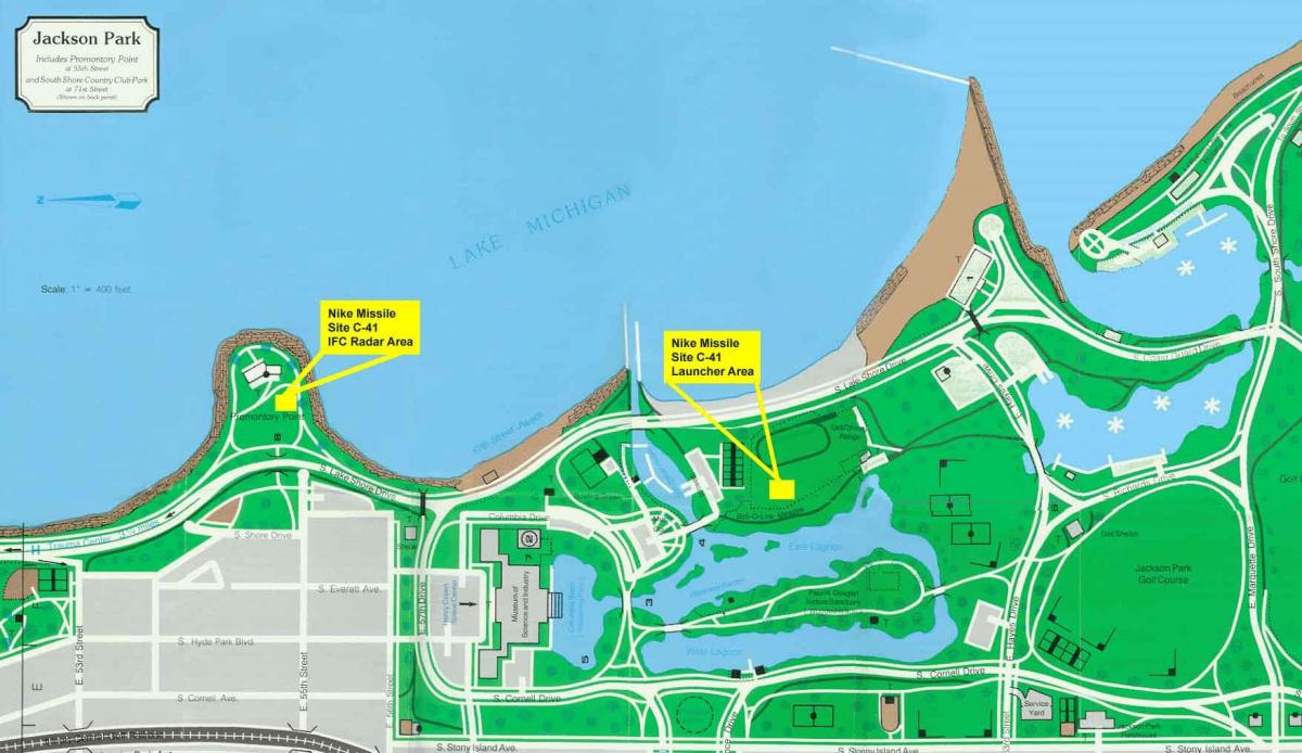 map of Jackson park Chicago
