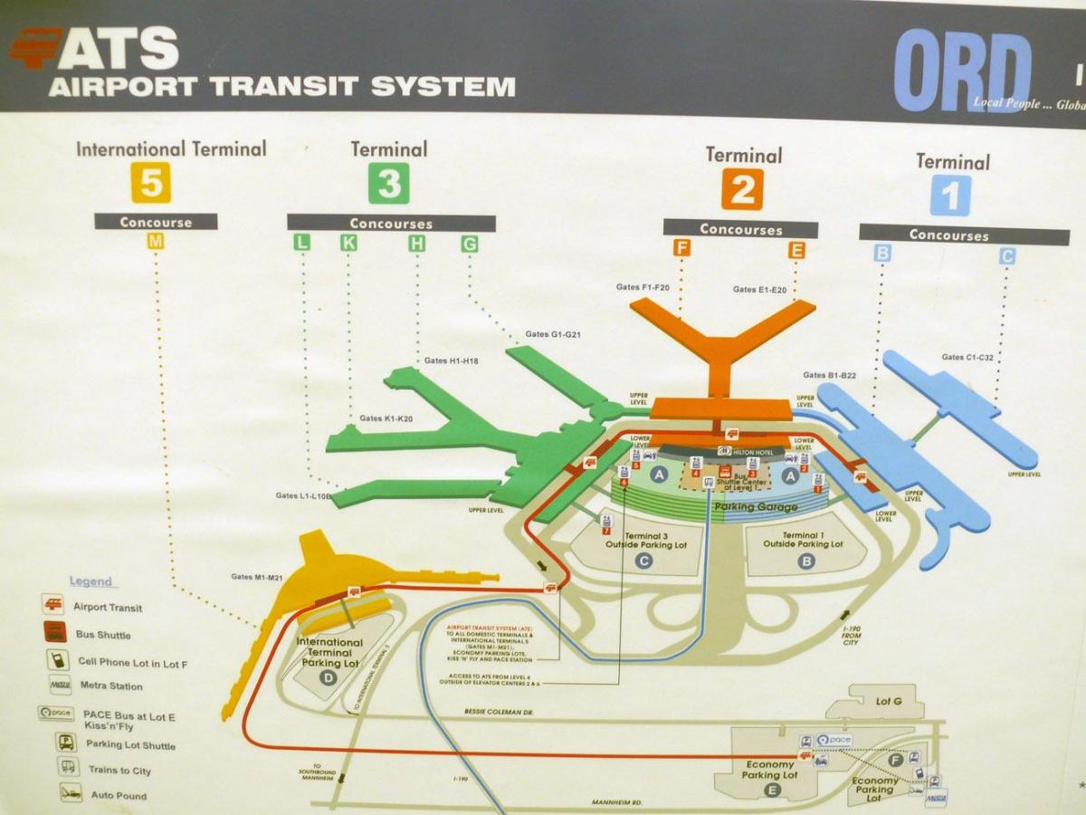 map Chicago airport