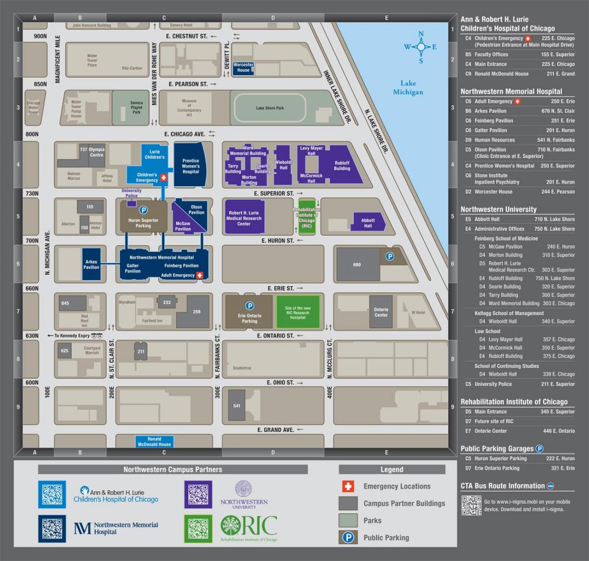northwestern Chicago campus map