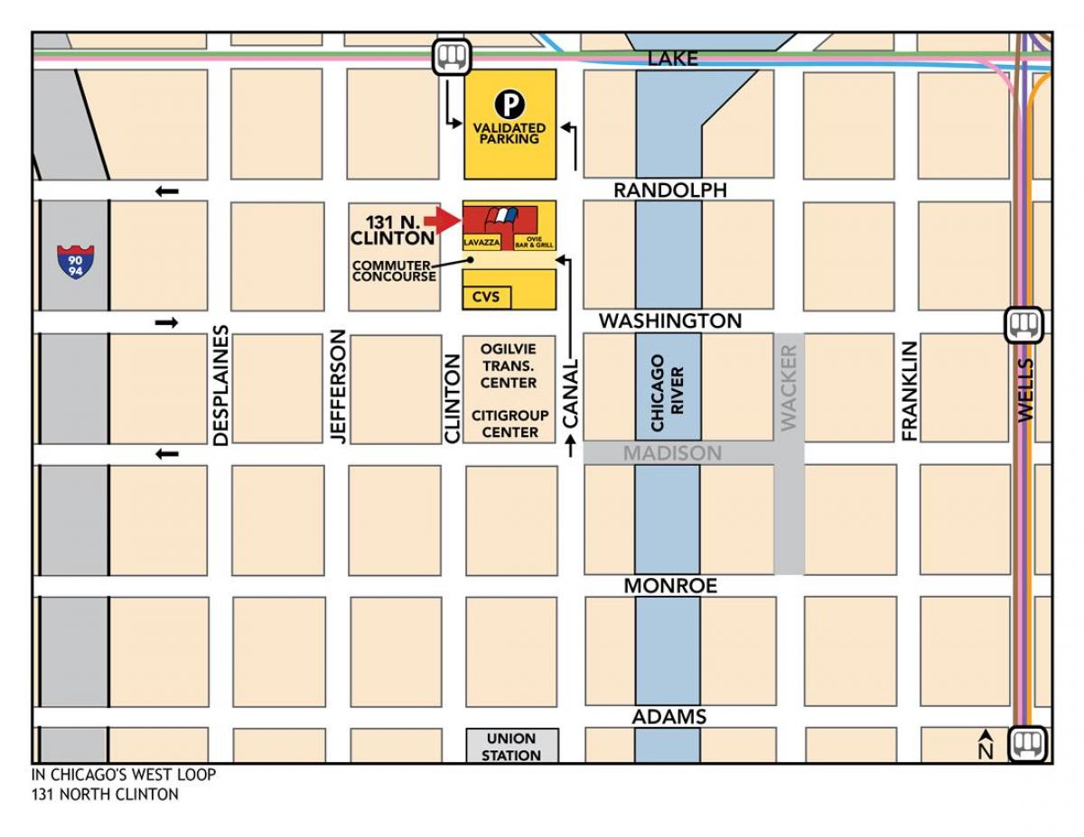 ogilvie station Chicago map