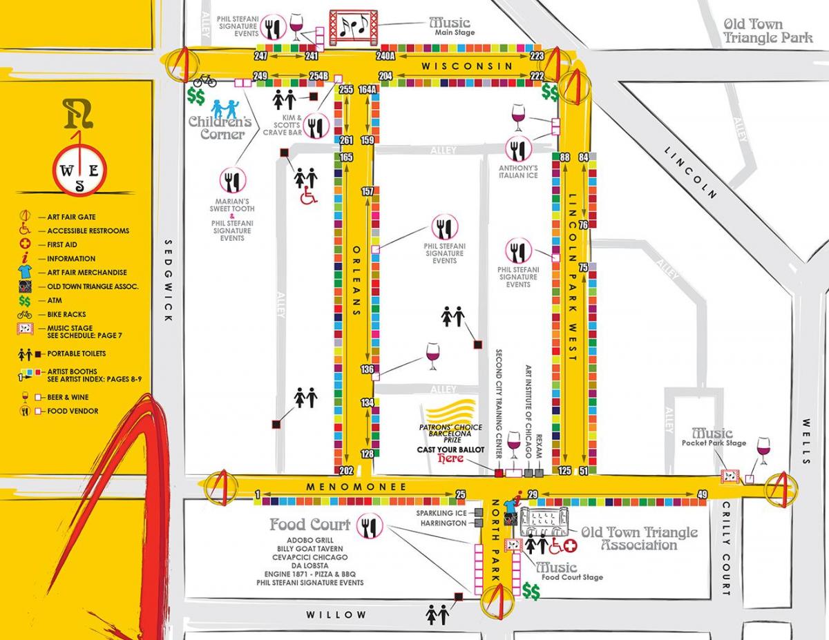 map of old town Chicago