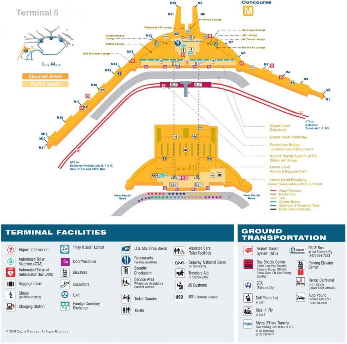map of ord terminal 5 map Chicago