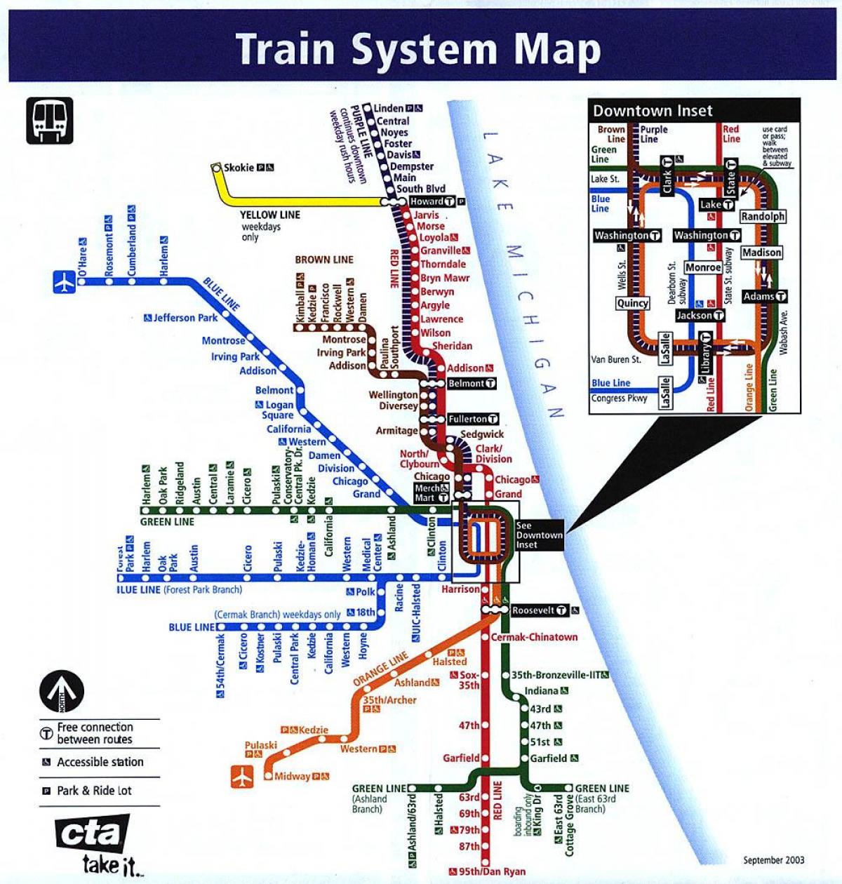 Chicago train system map