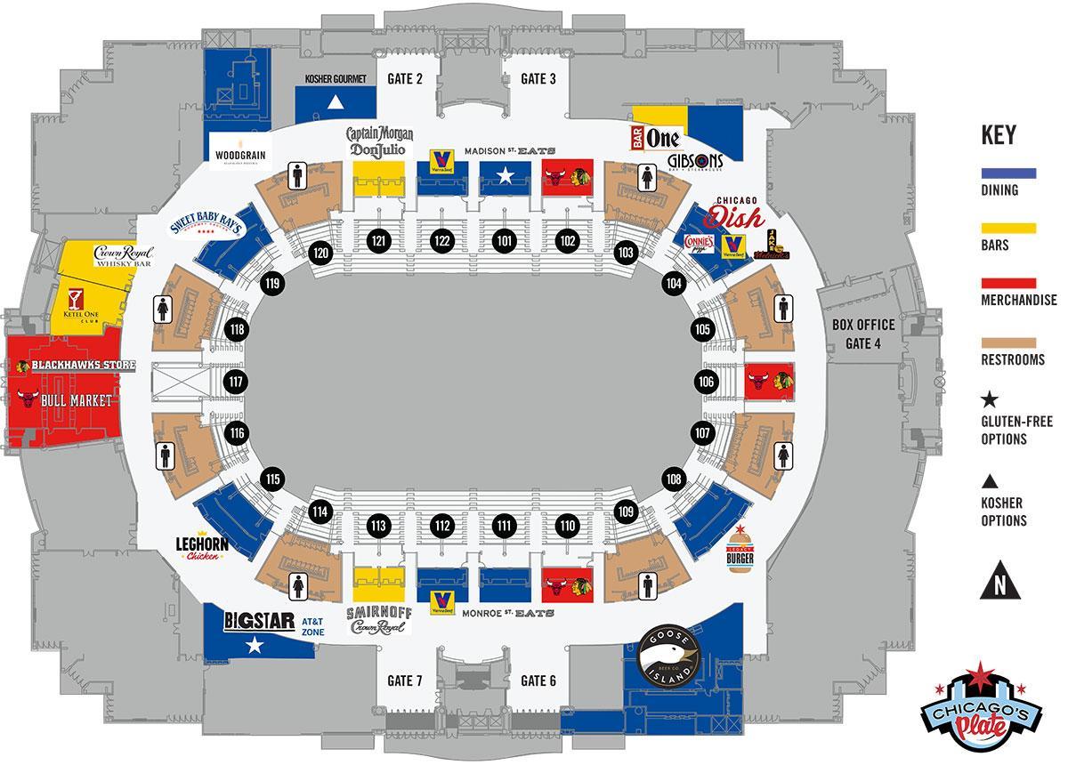 map of United Center Chicago