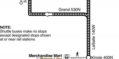 Chicago brown line map