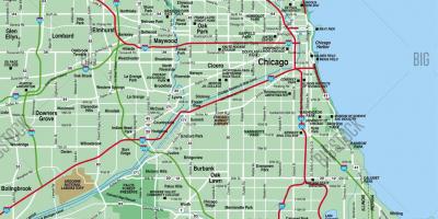 Map Chicago area