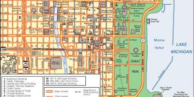 Map of Chicago downtown