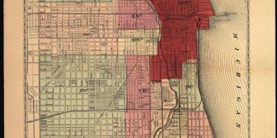 Map of the great Chicago fire