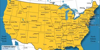 Us map Chicago