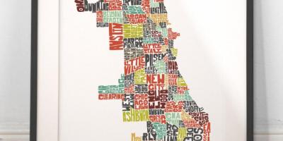 Chicago map art