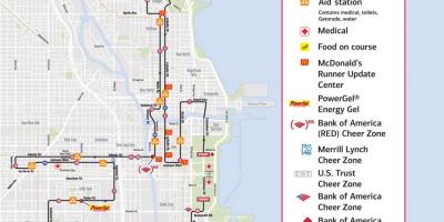 Chicago marathon race map