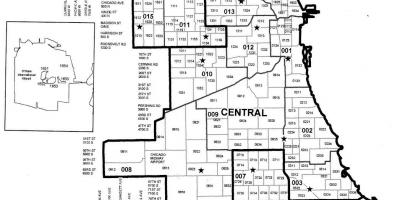 Police districts map of Chicago