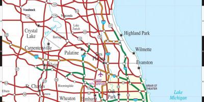 Map of Chicago il