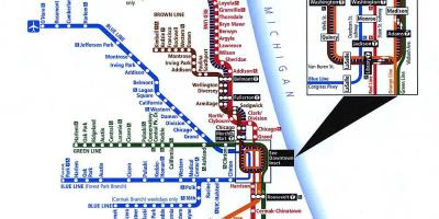 Chicago metro lines map
