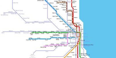 Chicago subway station map